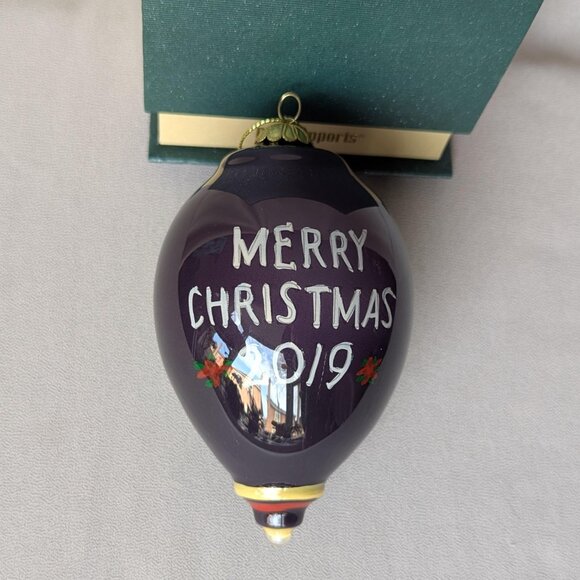 Pier 1 One Nutcracker Glass Ornament Li Bien Hand Painted Finial 2019 Gift Box - Picture 2 of 6